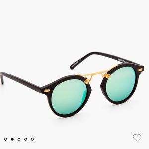 Krewe St. Louis blue mirrored matte sunglasses